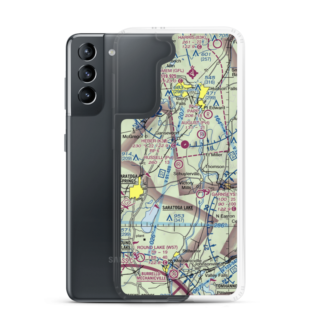 Russell Field (0NY1) VFR Sectional Samsung Case Samsung Galaxy S21 model shown