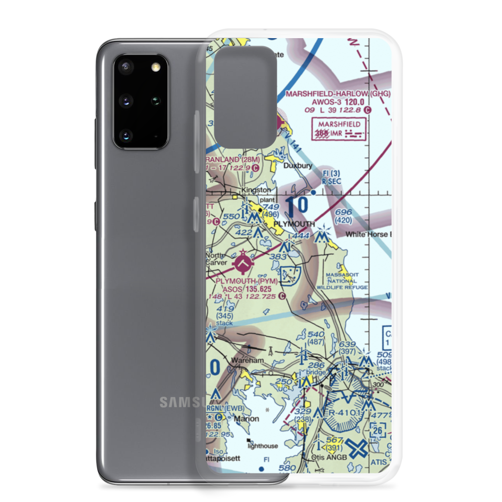 Russell Mill Pond Seaplane Base (MA78) VFR Sectional Samsung Case Samsung Galaxy S20 Plus model shown