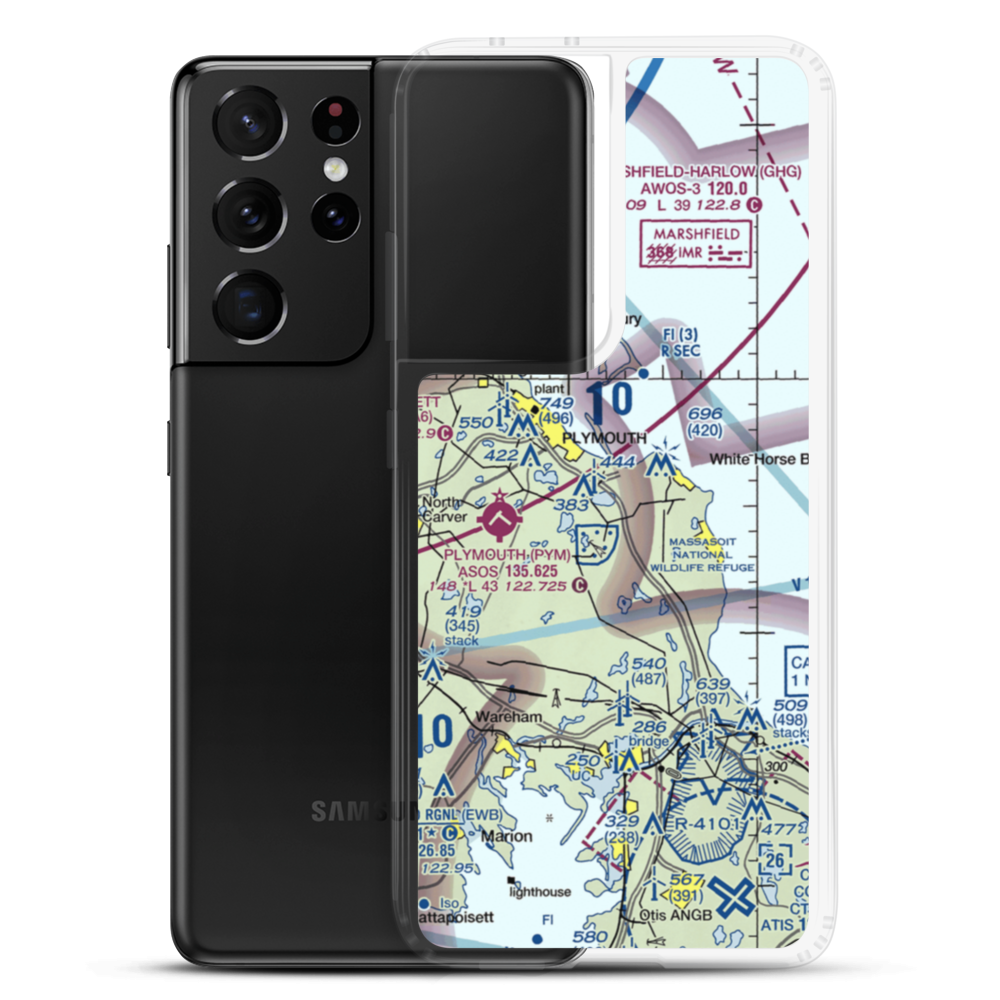 Russell Mill Pond Seaplane Base (MA78) VFR Sectional Samsung Case Samsung Galaxy S21 Ultra model shown