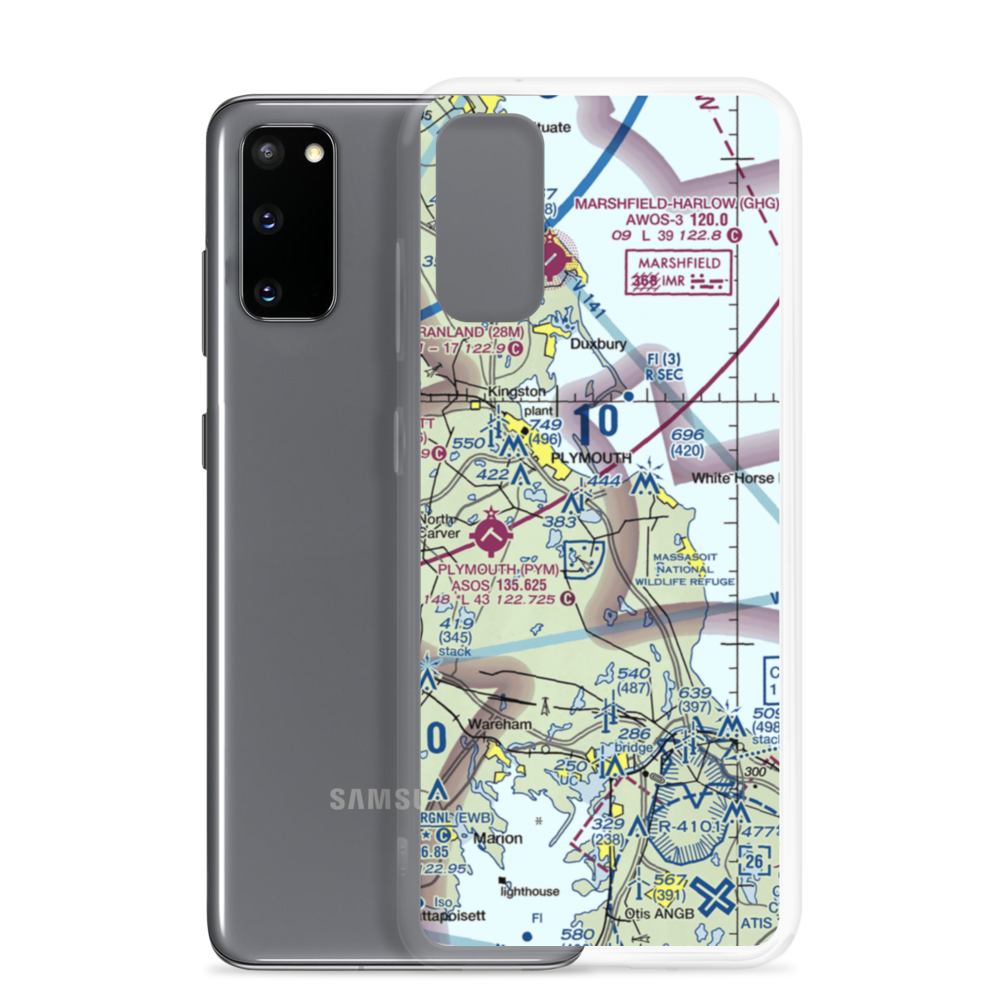 Russell Mill Pond Seaplane Base (MA78) VFR Sectional Samsung Case Samsung Galaxy S20 model shown