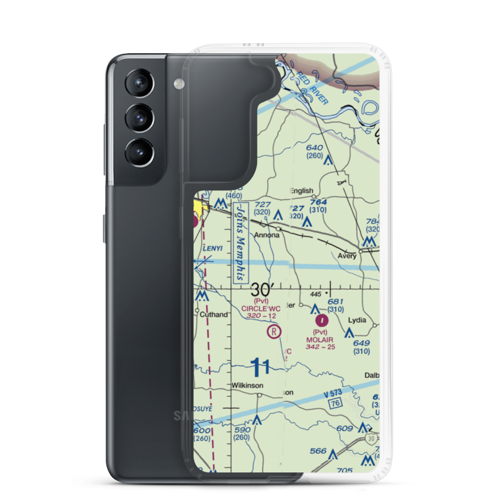 Russells Ranch Airport (TX19) VFR Sectional Samsung Case Samsung Galaxy S21 model shown