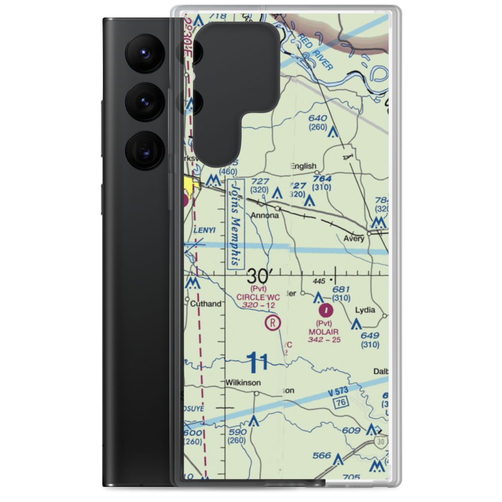 Russells Ranch Airport (TX19) VFR Sectional Samsung Case Samsung Galaxy S22 Ultra model shown