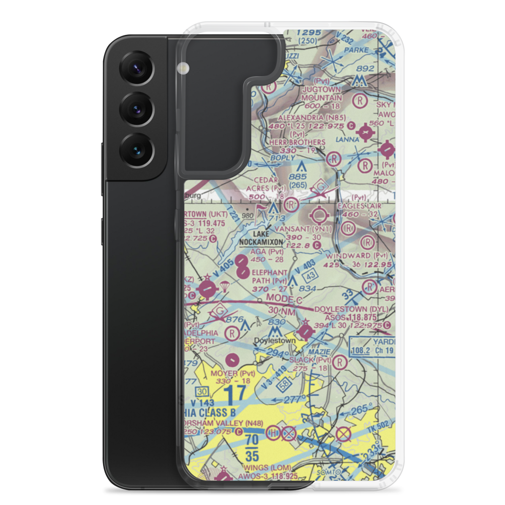Russo Airstrip (4PA8) VFR Sectional Samsung Case Samsung Galaxy S22 Plus model shown