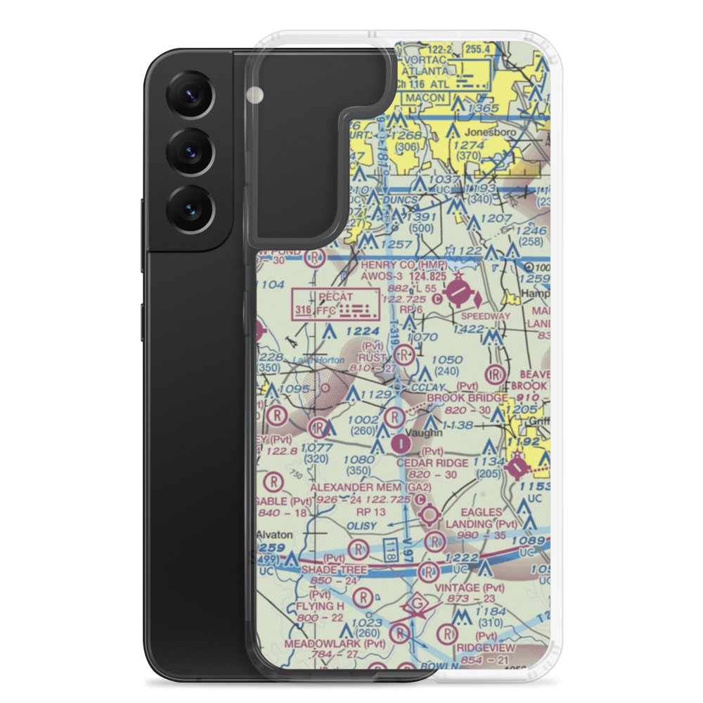 Rust Airstrip (3RU) VFR Sectional Samsung Case Samsung Galaxy S22 Plus model shown