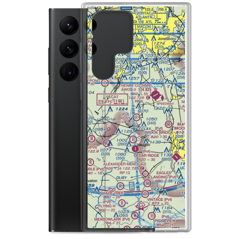 Rust Airstrip (3RU) VFR Sectional Samsung Case Samsung Galaxy S22 Ultra model shown