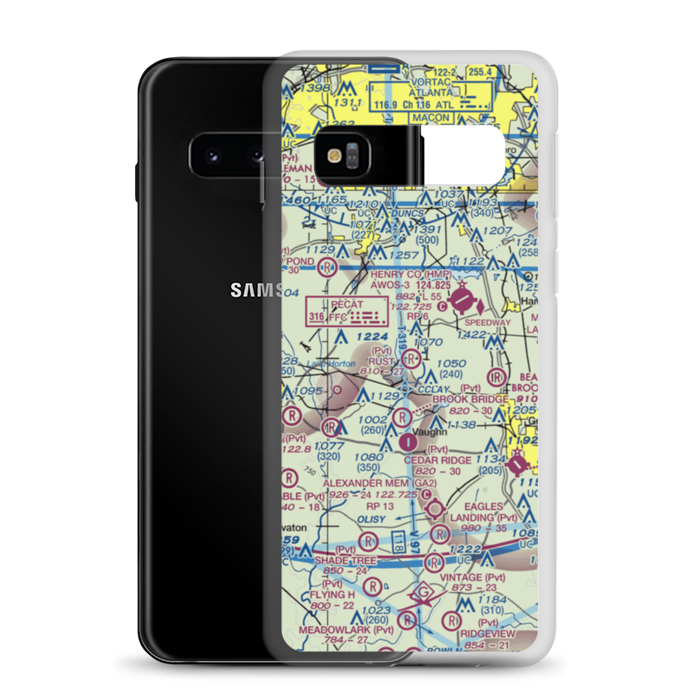 Rust Airstrip (GA82) VFR Sectional Samsung Case Samsung Galaxy S10 model shown