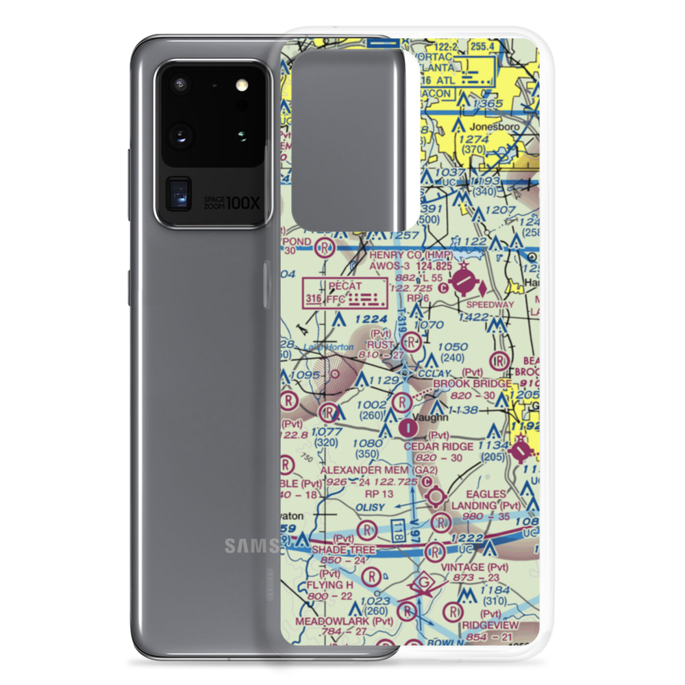 Rust Airstrip (GA82) VFR Sectional Samsung Case Samsung Galaxy S20 Ultra model shown