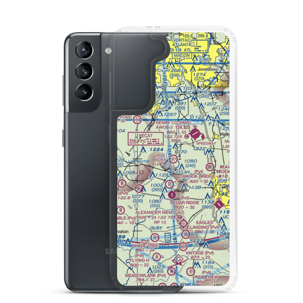 Rust Airstrip (GA82) VFR Sectional Samsung Case Samsung Galaxy S21 model shown