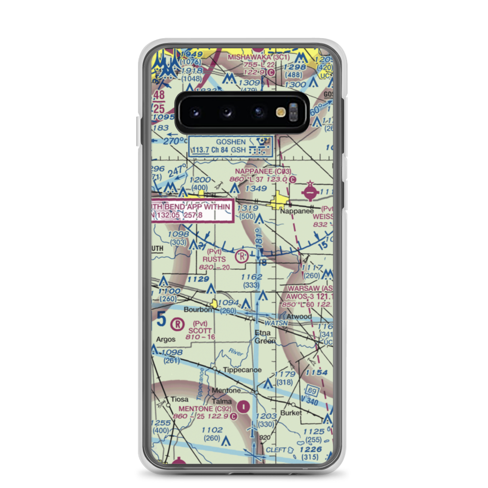 Rust's Landing Airport (II95) VFR Sectional Samsung Case Samsung Galaxy S10 model shown