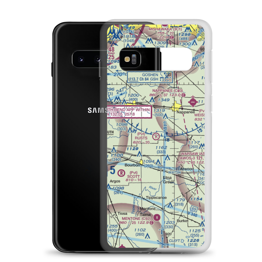Rust's Landing Airport (II95) VFR Sectional Samsung Case Samsung Galaxy S10 model shown