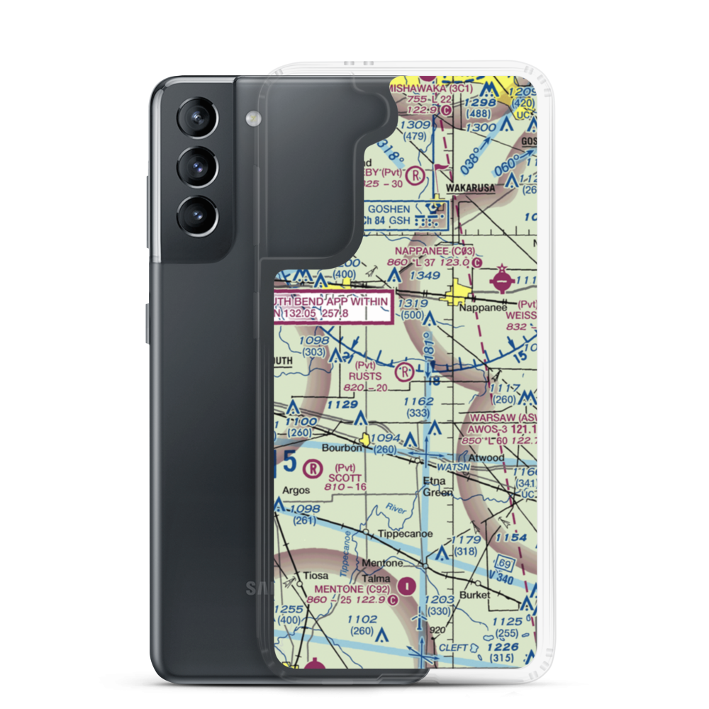 Rust's Landing Airport (II95) VFR Sectional Samsung Case Samsung Galaxy S21 model shown