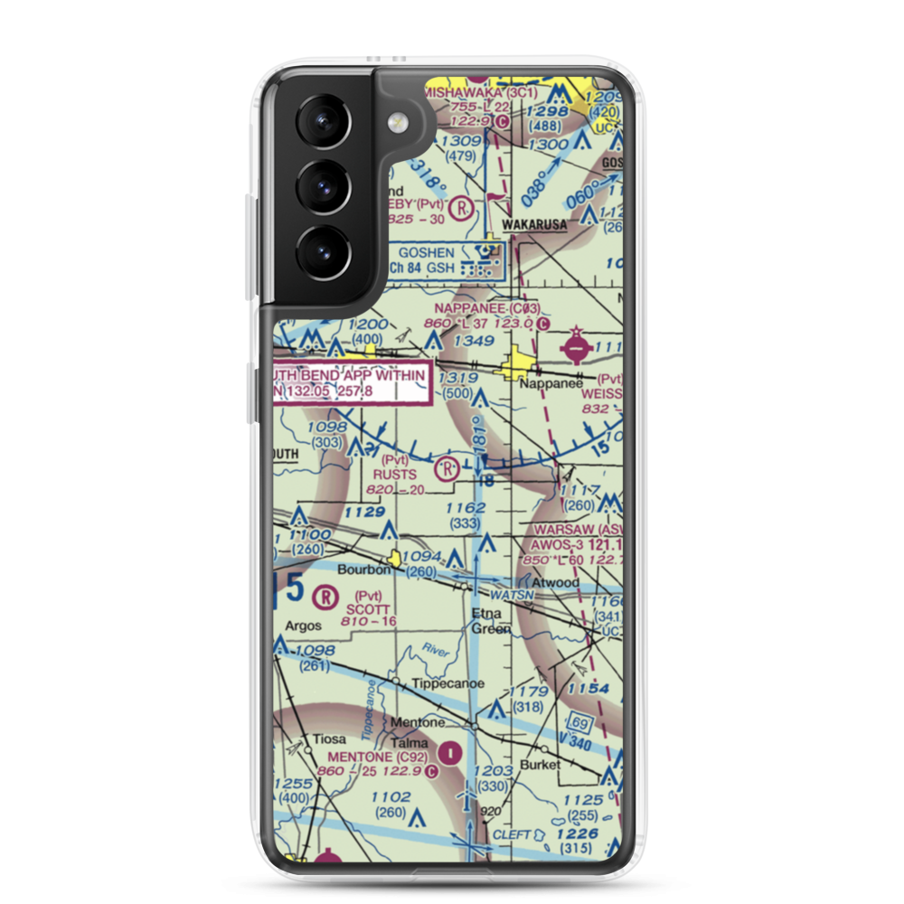 Rust's Landing Airport (II95) VFR Sectional Samsung Case Samsung Galaxy S21 Plus model shown