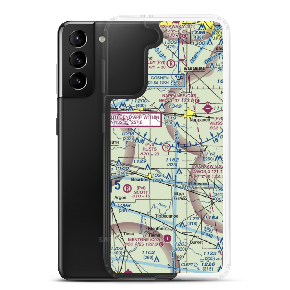 Rust's Landing Airport (II95) VFR Sectional Samsung Case Samsung Galaxy S21 Plus model shown