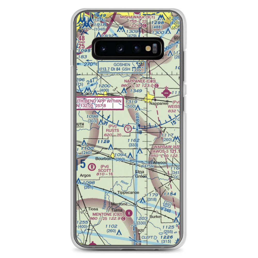 Rust's Landing Airport (II95) VFR Sectional Samsung Case Samsung Galaxy S10+ model shown