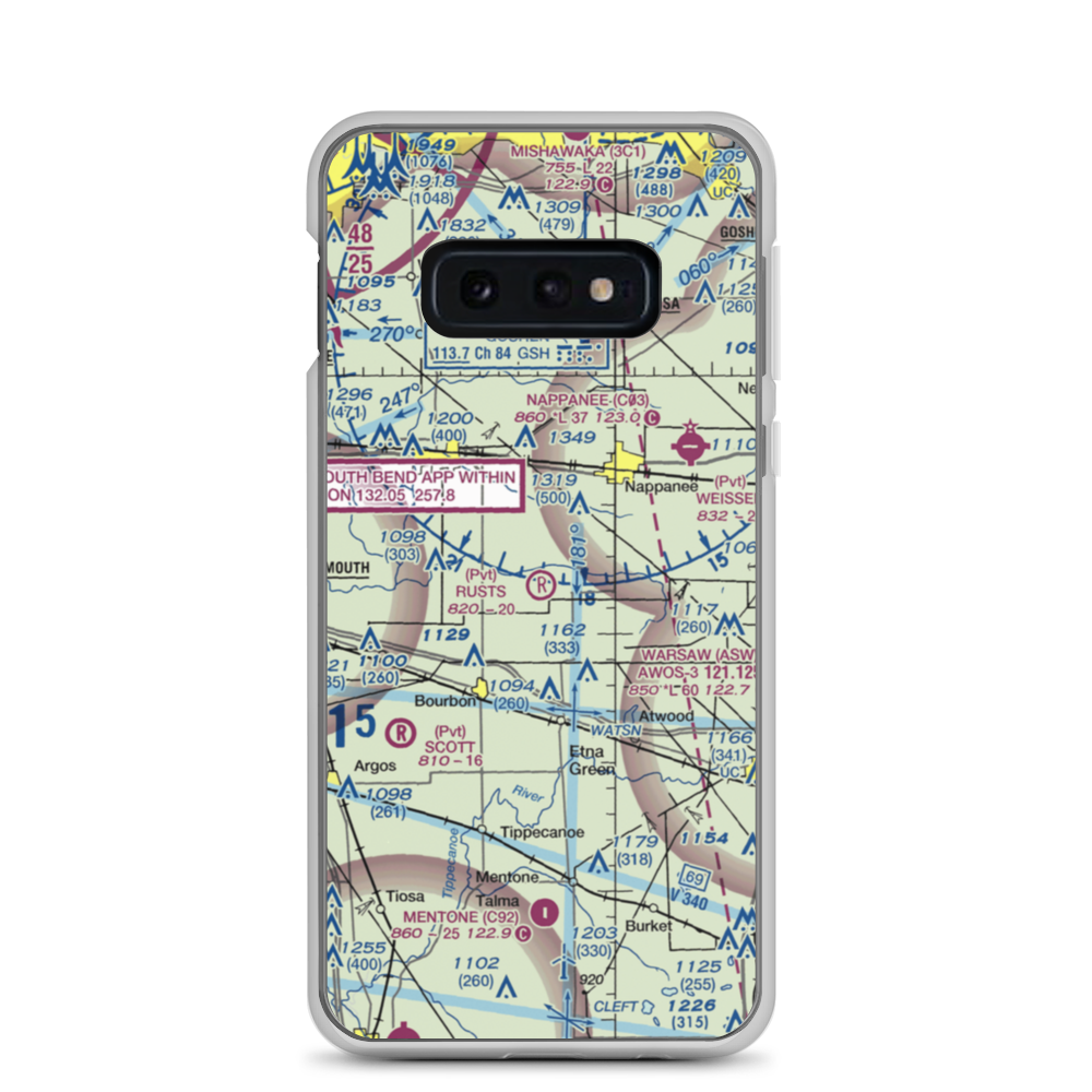 Rust's Landing Airport (II95) VFR Sectional Samsung Case Samsung Galaxy S10e model shown