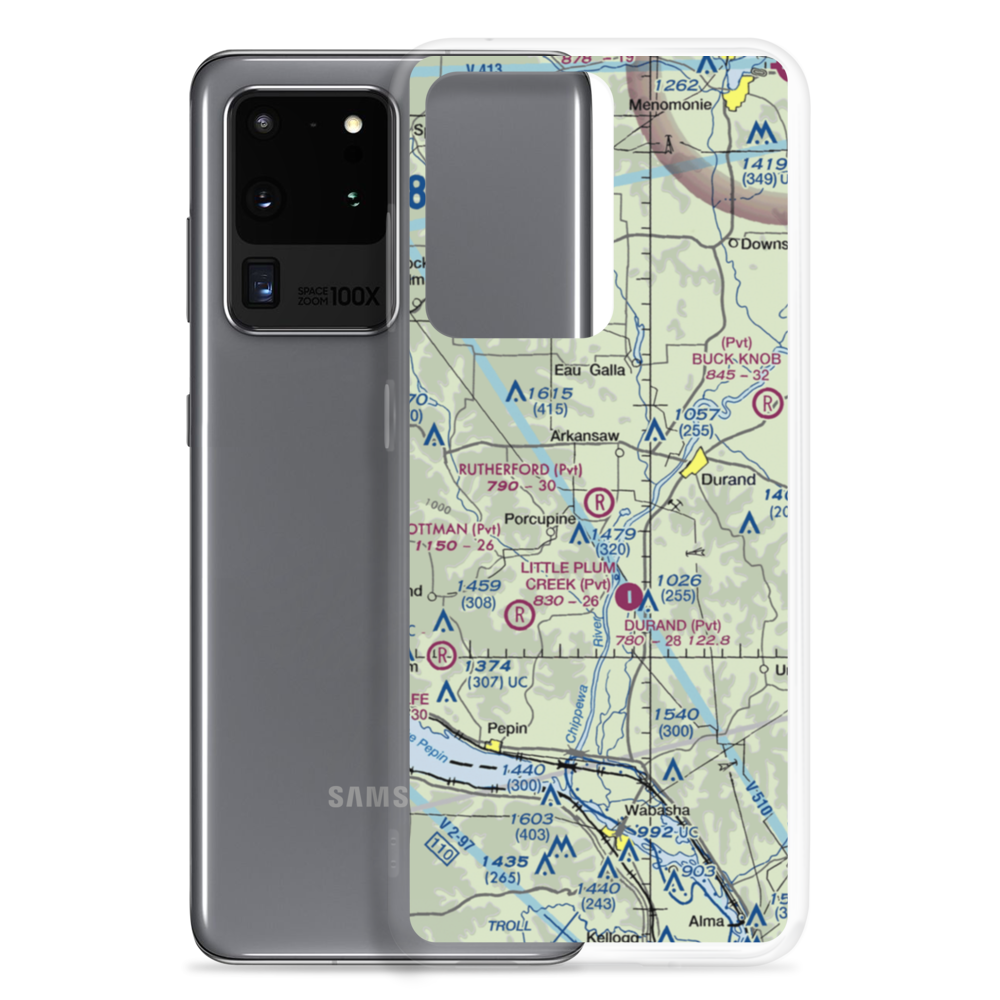 Rutherford Airport (28WI) VFR Sectional Samsung Case Samsung Galaxy S20 Ultra model shown