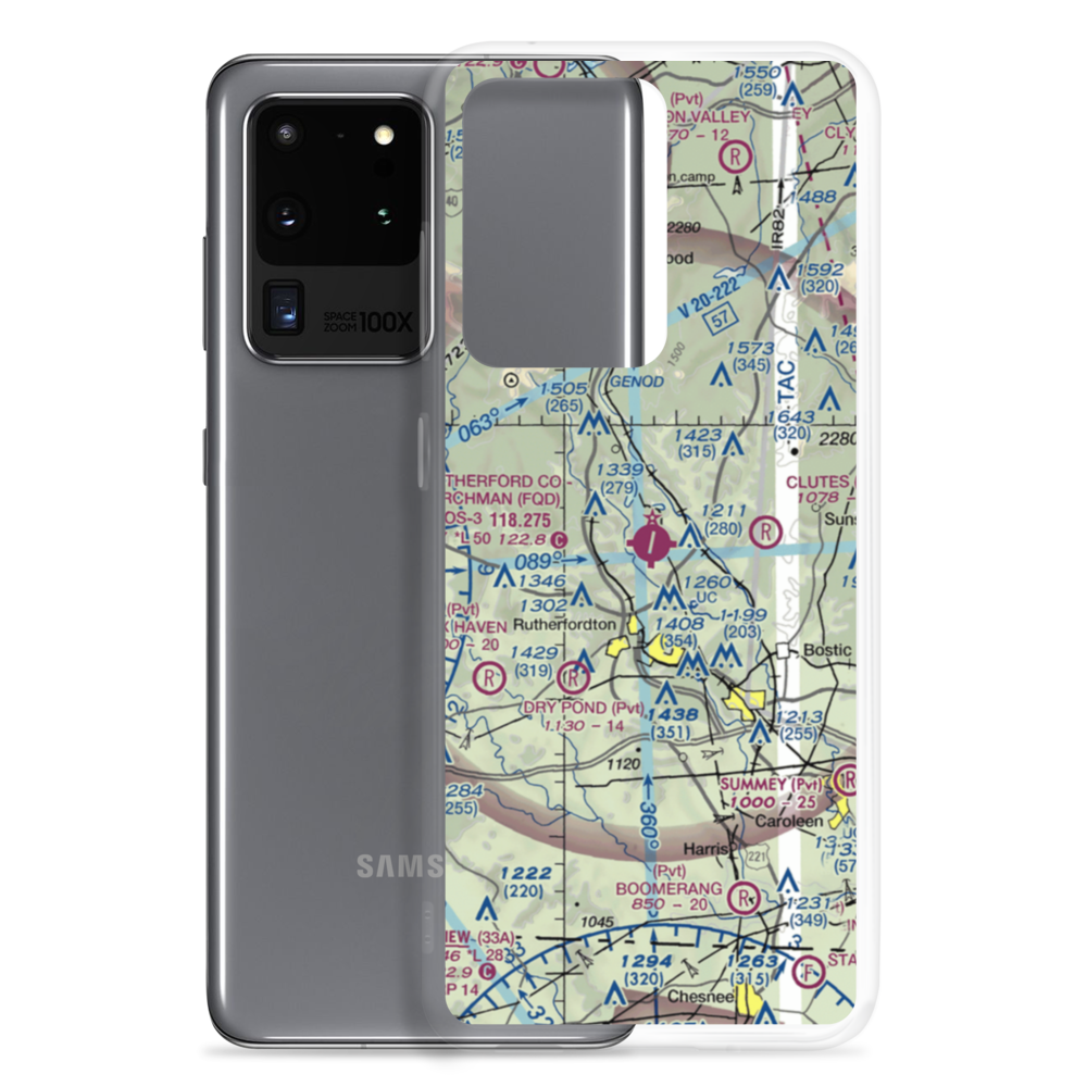 Rutherford County Marchman Field (FQD) VFR Sectional Samsung Case Samsung Galaxy S20 Ultra model shown