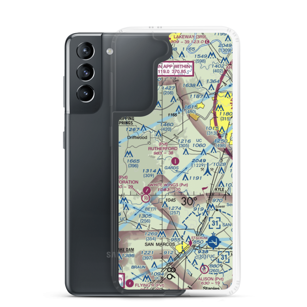 Rutherford Ranch Airport (85TX) VFR Sectional Samsung Case Samsung Galaxy S21 model shown
