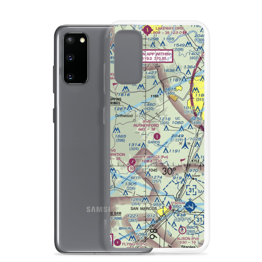 Rutherford Ranch Airport (85TX) VFR Sectional Samsung Case Samsung Galaxy S20 model shown
