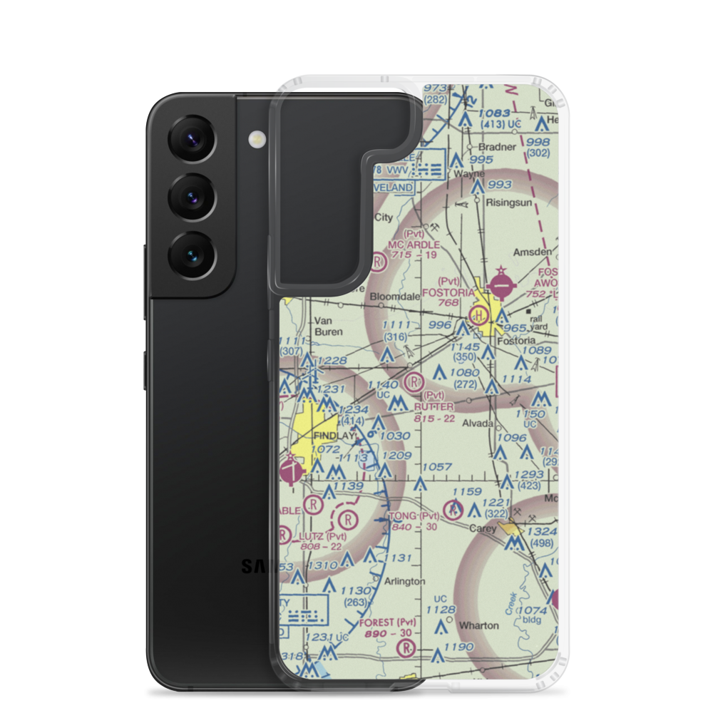 Rutter Airport (OA04) VFR Sectional Samsung Case Samsung Galaxy S22 model shown
