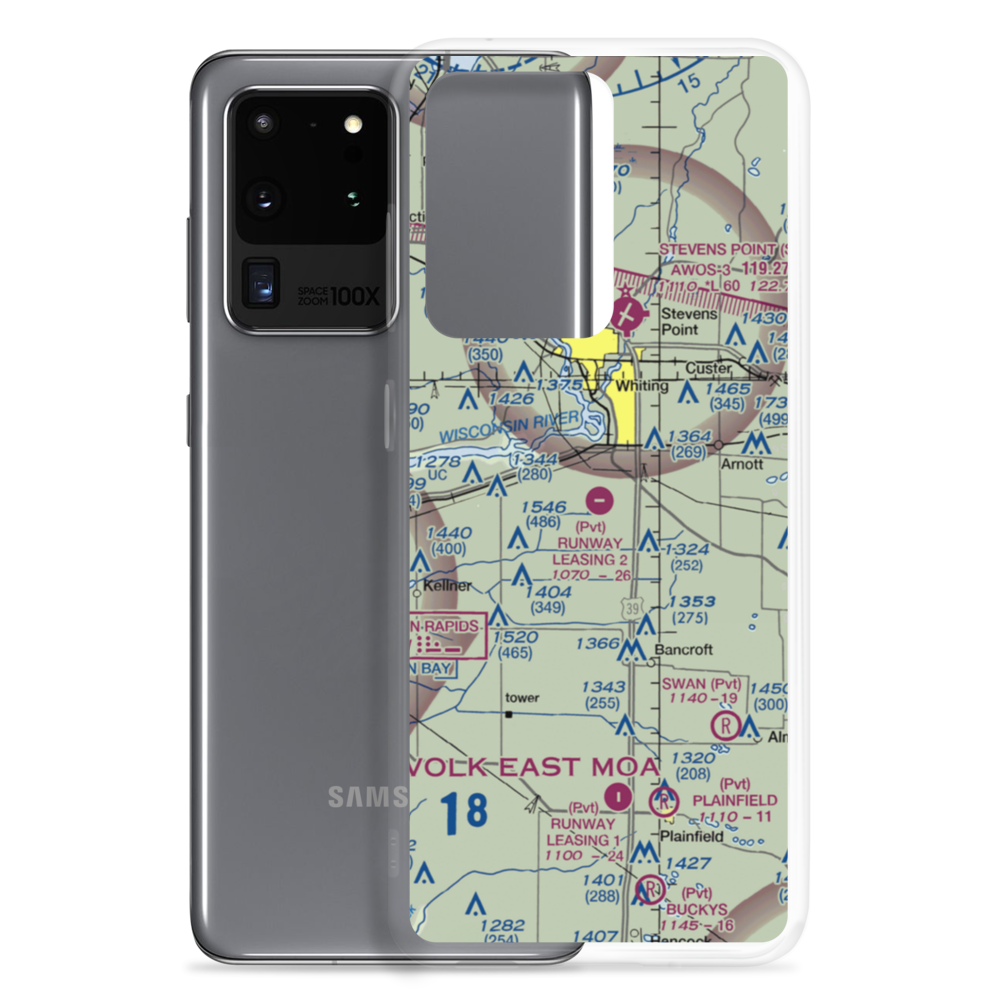 Rwnway Leasing Inc Nr 2 Airport (8WI3) VFR Sectional Samsung Case Samsung Galaxy S20 Ultra model shown