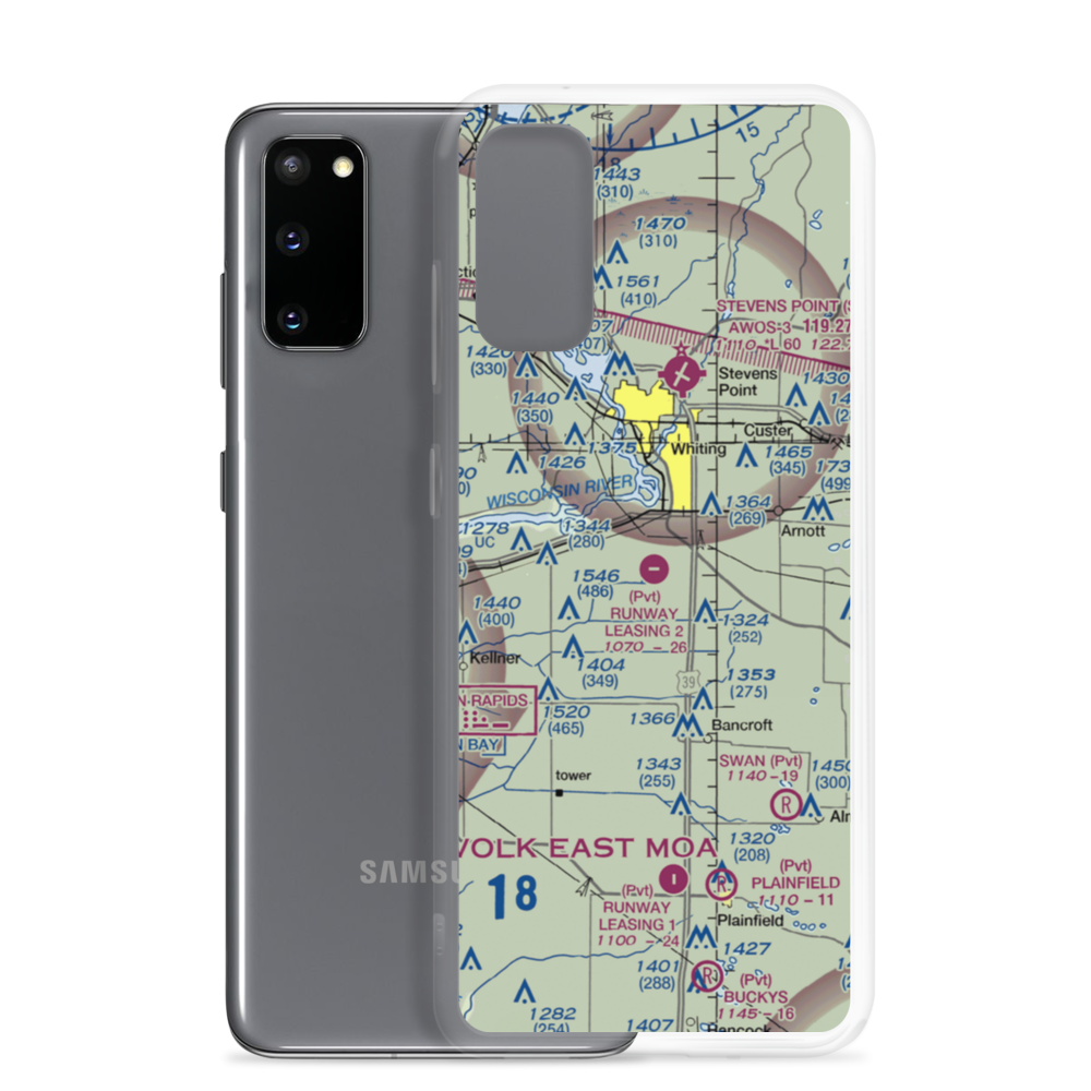 Rwnway Leasing Inc Nr 2 Airport (8WI3) VFR Sectional Samsung Case Samsung Galaxy S20 model shown