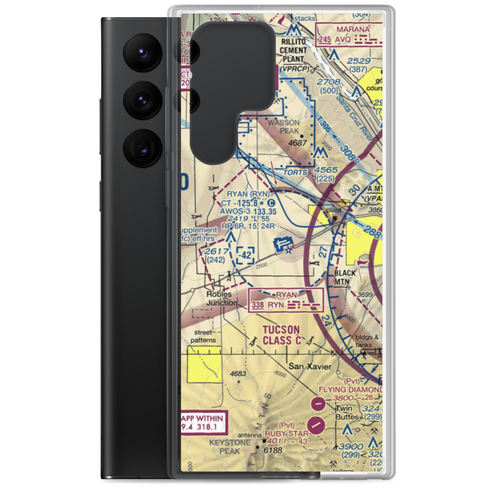 Ryan Field (RYN) VFR Sectional Samsung Case Samsung Galaxy S22 Ultra model shown