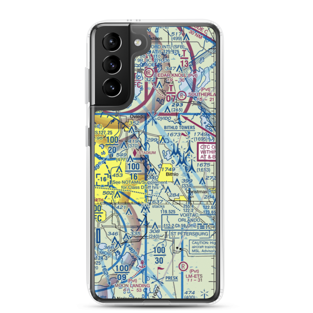Rybolt Ranch Airport (01FA) VFR Sectional Samsung Case Samsung Galaxy S21 Plus model shown