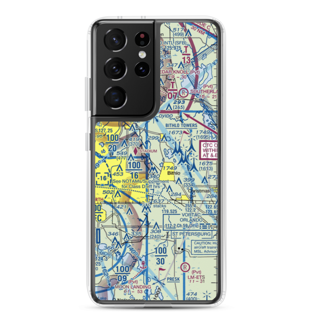 Rybolt Ranch Airport (01FA) VFR Sectional Samsung Case Samsung Galaxy S21 Ultra model shown