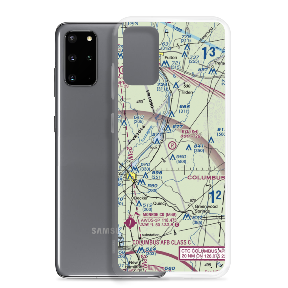 Rye Field (MS63) VFR Sectional Samsung Case Samsung Galaxy S20 Plus model shown