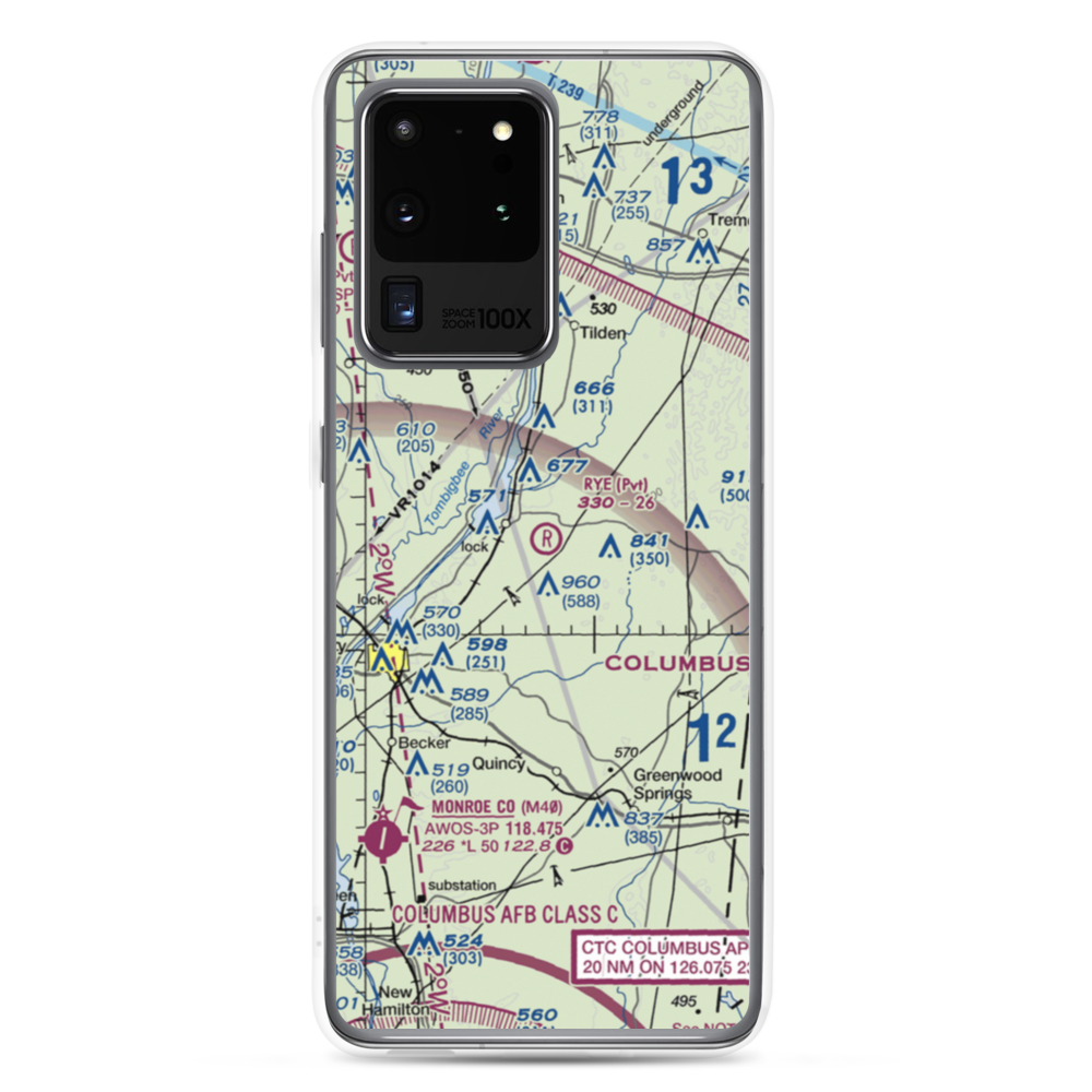 Rye Field (MS63) VFR Sectional Samsung Case Samsung Galaxy S20 Ultra model shown