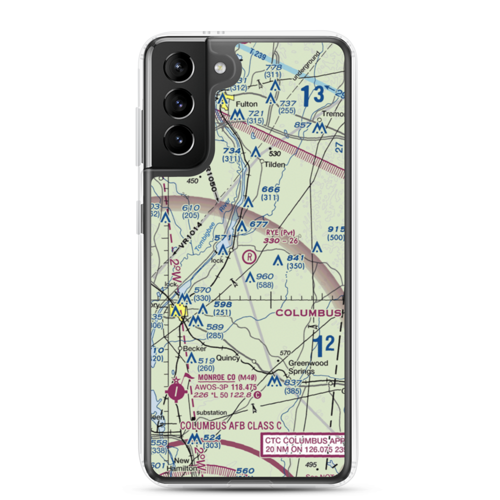 Rye Field (MS63) VFR Sectional Samsung Case Samsung Galaxy S21 Plus model shown