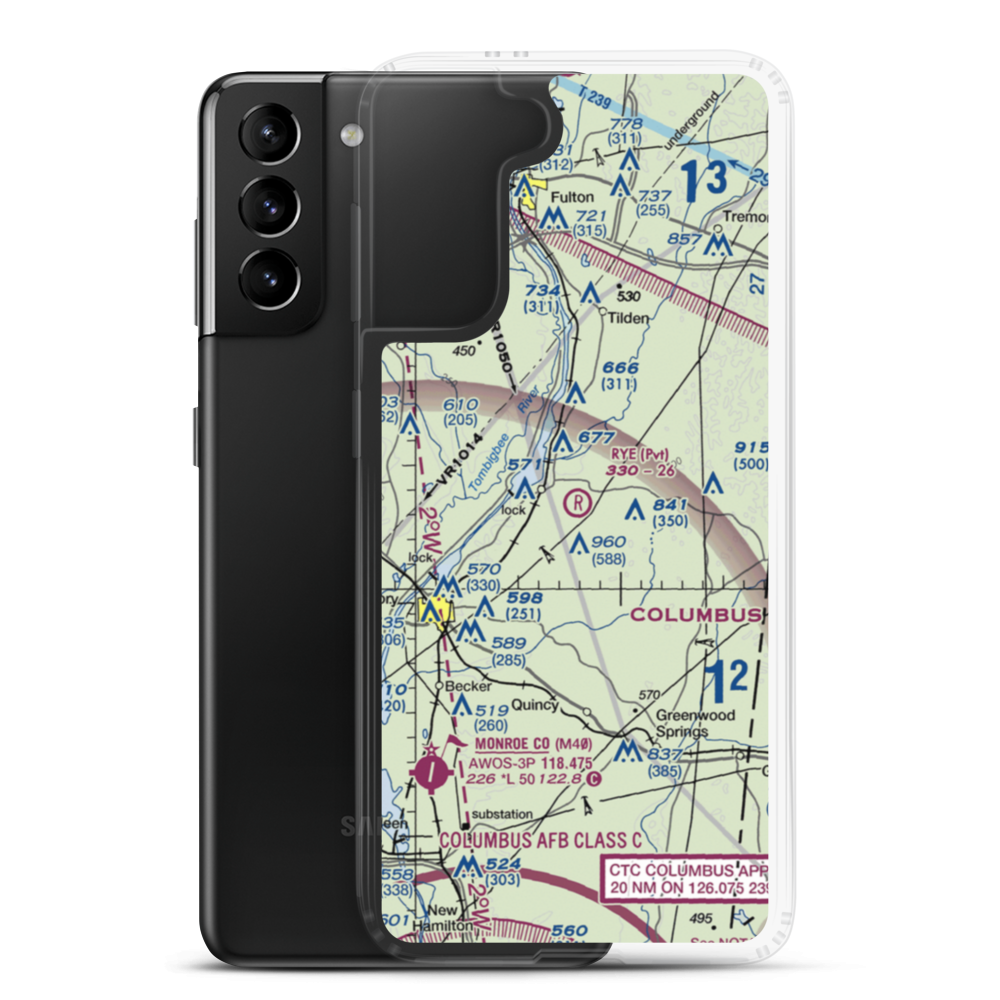 Rye Field (MS63) VFR Sectional Samsung Case Samsung Galaxy S21 Plus model shown