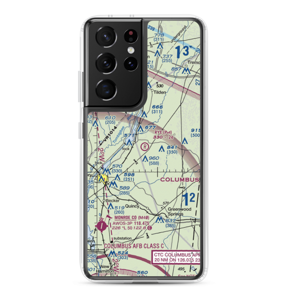 Rye Field (MS63) VFR Sectional Samsung Case Samsung Galaxy S21 Ultra model shown