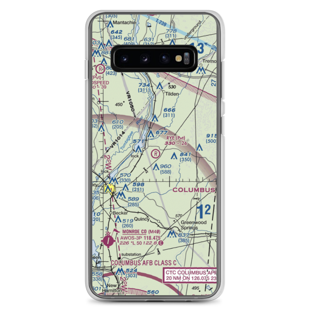 Rye Field (MS63) VFR Sectional Samsung Case Samsung Galaxy S10+ model shown