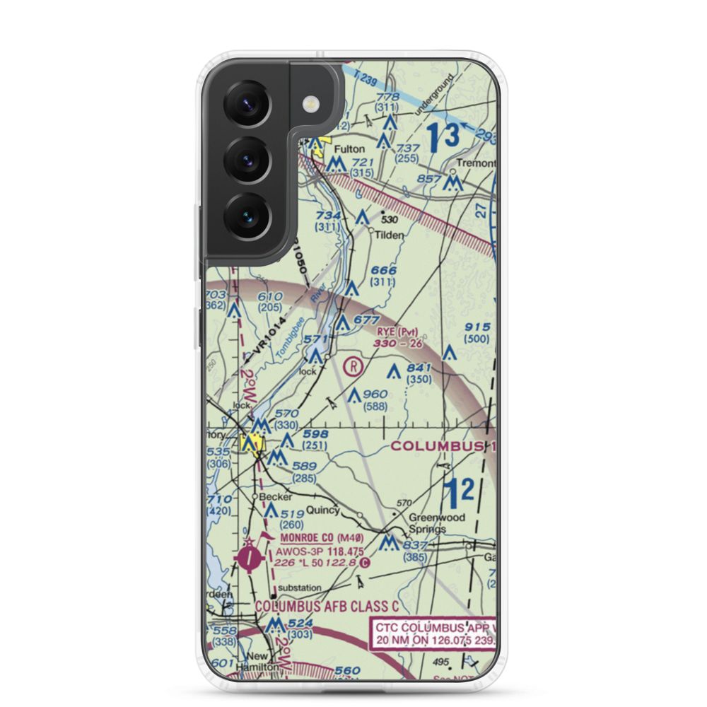 Rye Field (MS63) VFR Sectional Samsung Case Samsung Galaxy S22 Plus model shown