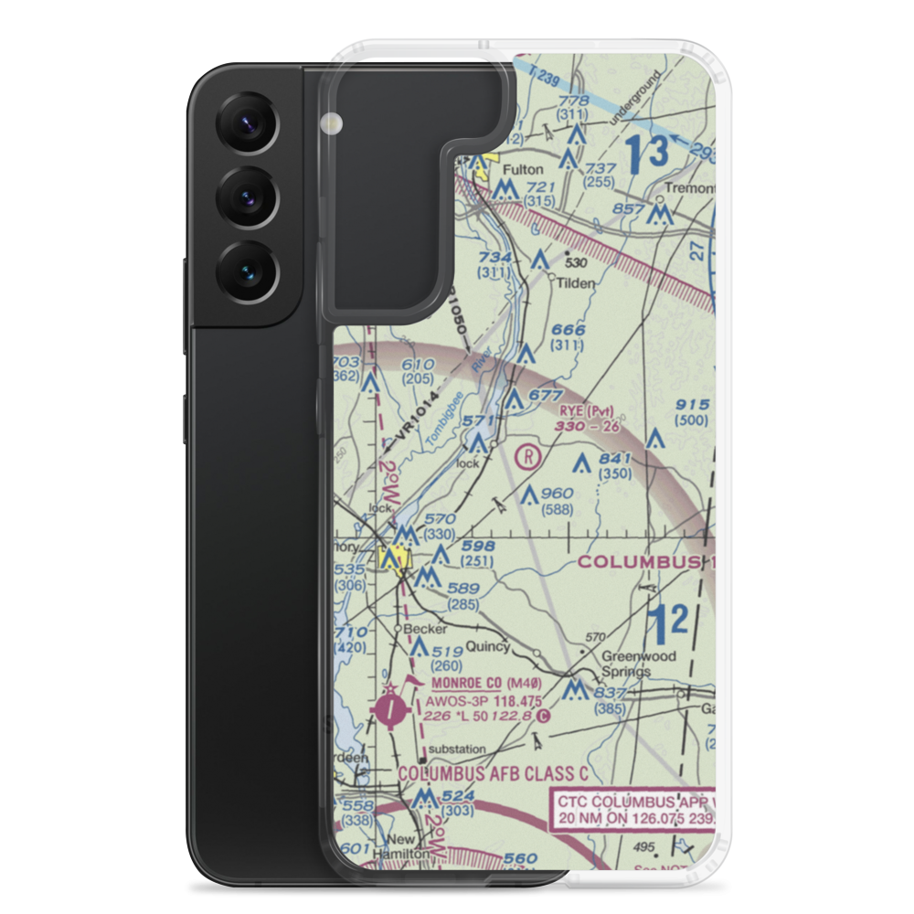 Rye Field (MS63) VFR Sectional Samsung Case Samsung Galaxy S22 Plus model shown