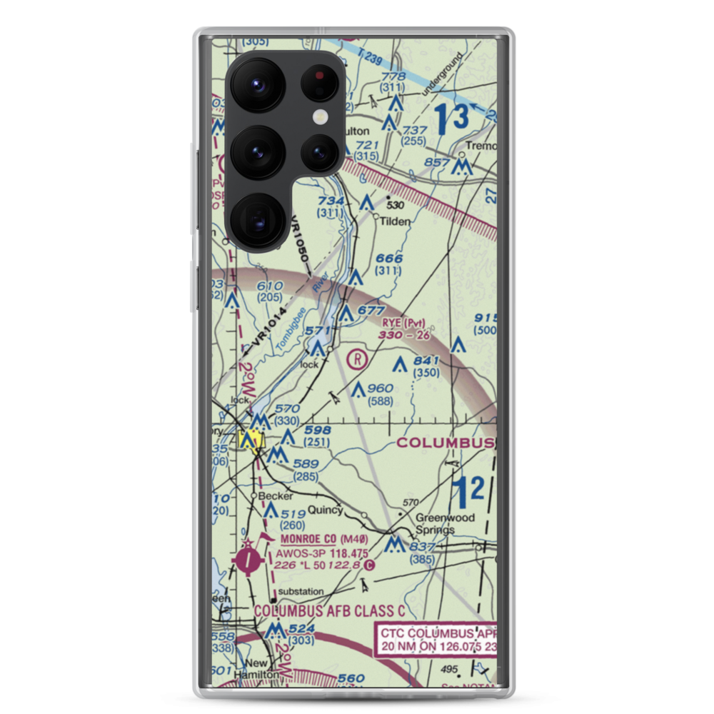 Rye Field (MS63) VFR Sectional Samsung Case Samsung Galaxy S22 Ultra model shown
