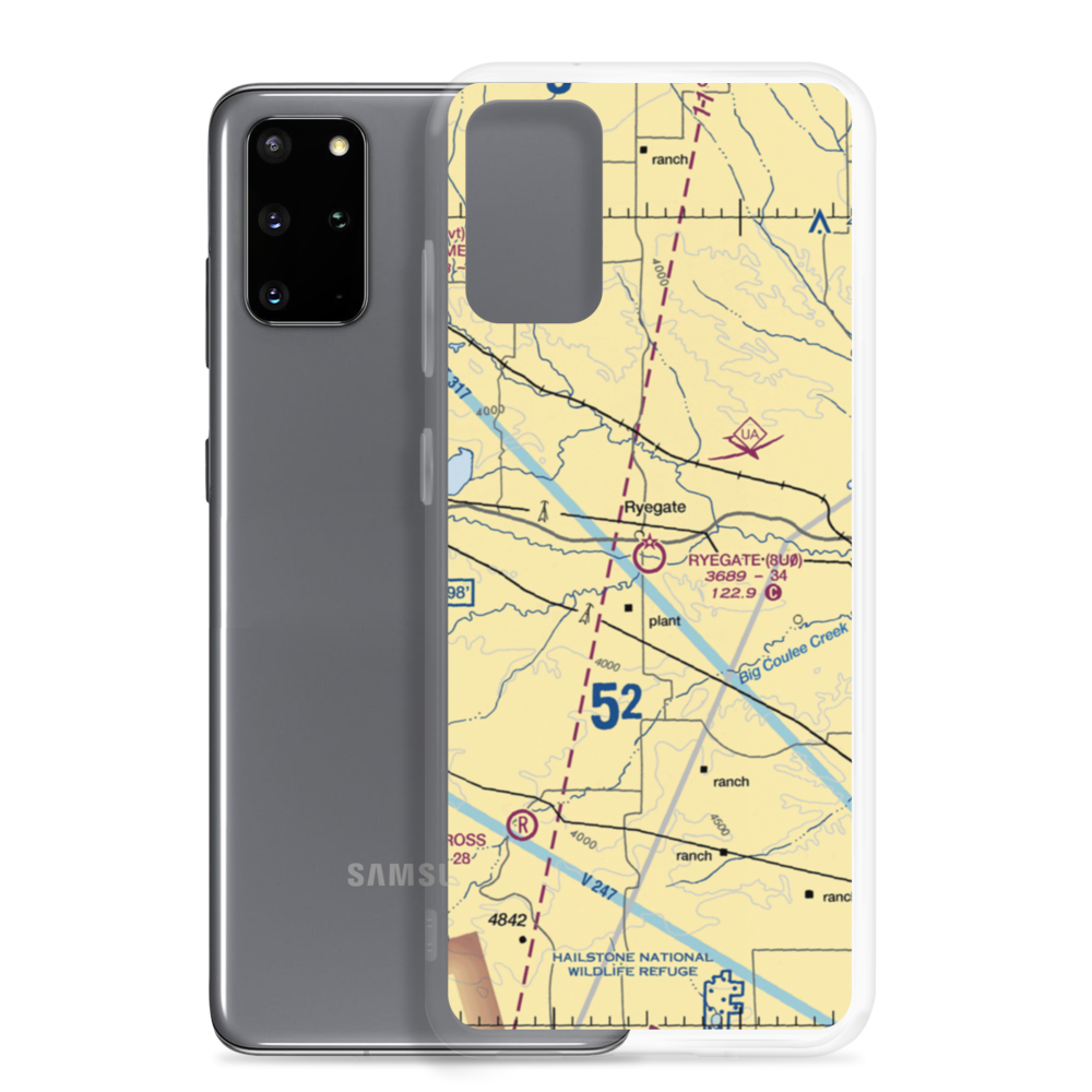 Ryegate Airport (8U0) VFR Sectional Samsung Case Samsung Galaxy S20 Plus model shown
