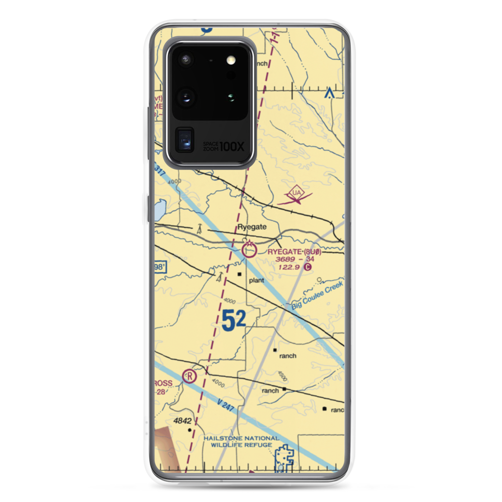 Ryegate Airport (8U0) VFR Sectional Samsung Case Samsung Galaxy S20 Ultra model shown