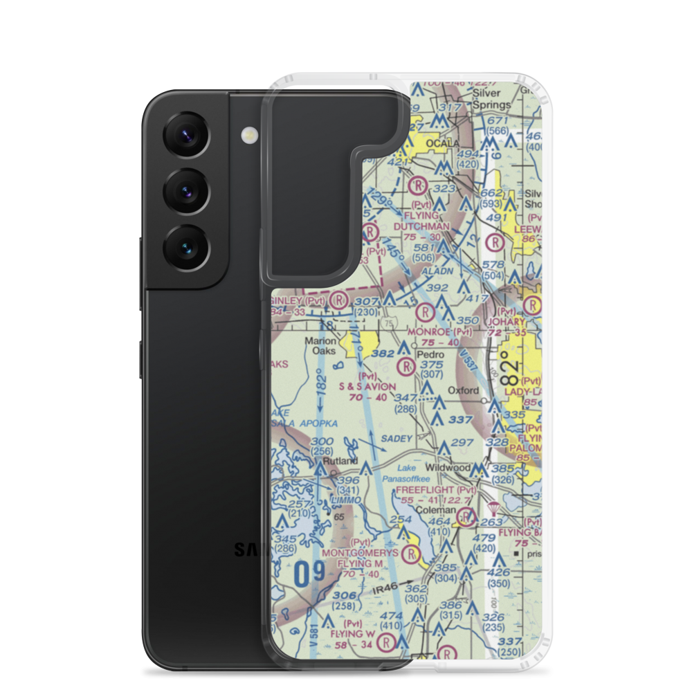 S & S Avion Ranch Airport (31FA) VFR Sectional Samsung Case Samsung Galaxy S22 model shown