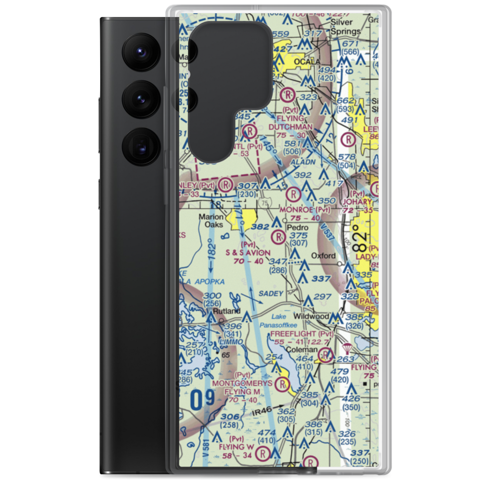 S & S Avion Ranch Airport (31FA) VFR Sectional Samsung Case Samsung Galaxy S22 Ultra model shown