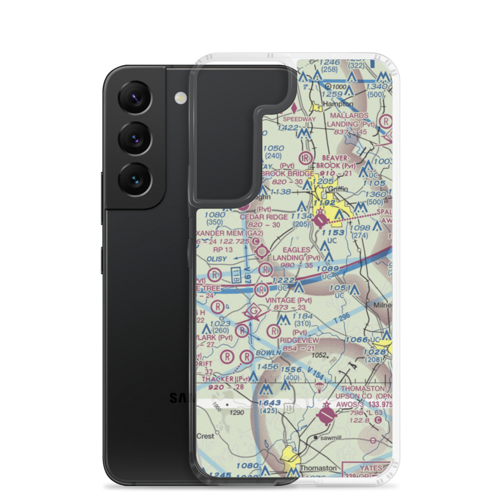 S & S Landing Strip (8GA6) VFR Sectional Samsung Case Samsung Galaxy S22 model shown