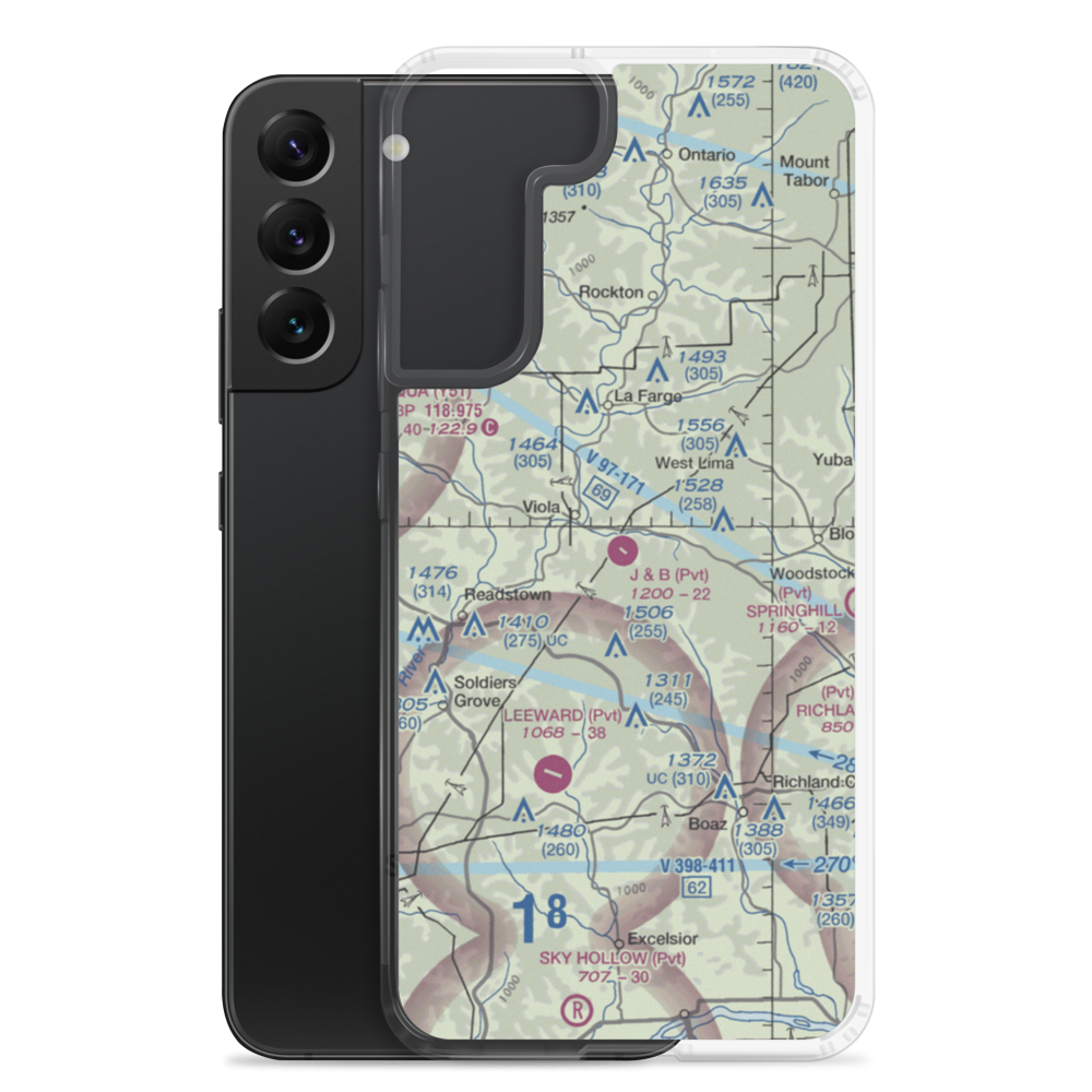 S & S Ranch Airport (39WI) VFR Sectional Samsung Case Samsung Galaxy S22 Plus model shown