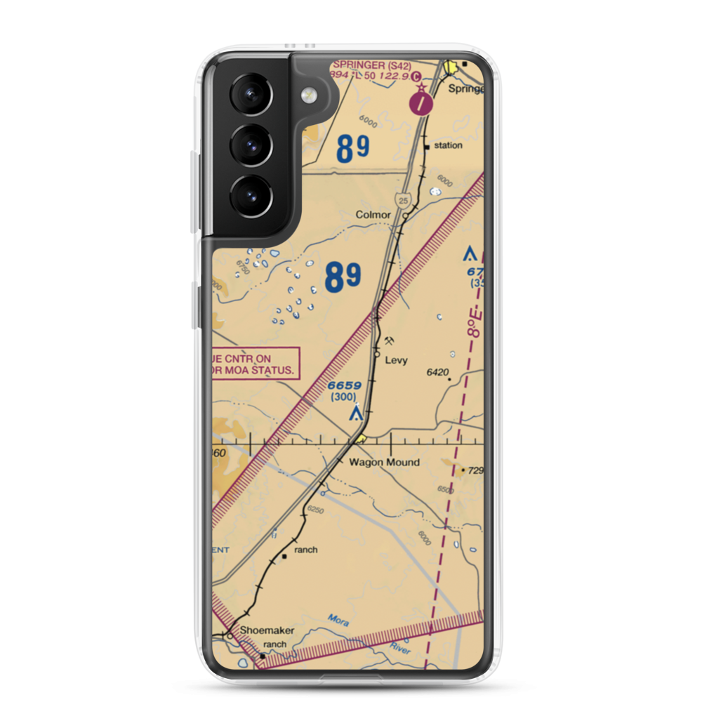 S & S Ranch Airport (98NM) VFR Sectional Samsung Case Samsung Galaxy S21 Plus model shown