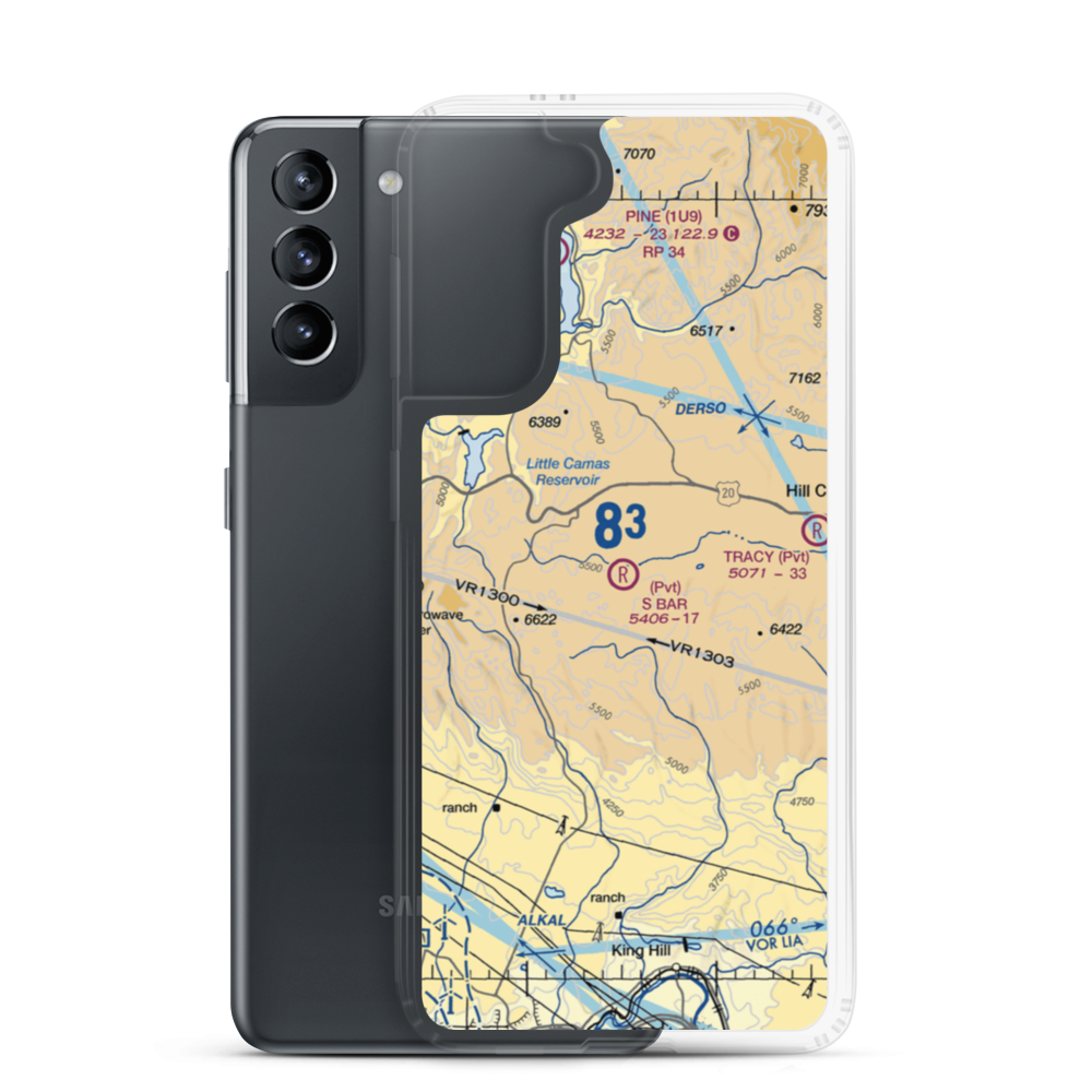 S Bar Ranch Airport (ID09) VFR Sectional Samsung Case Samsung Galaxy S21 model shown