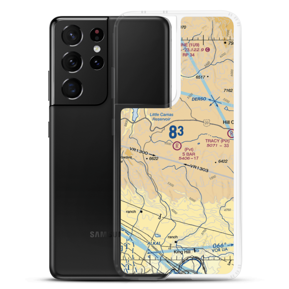 S Bar Ranch Airport (ID09) VFR Sectional Samsung Case Samsung Galaxy S21 Ultra model shown