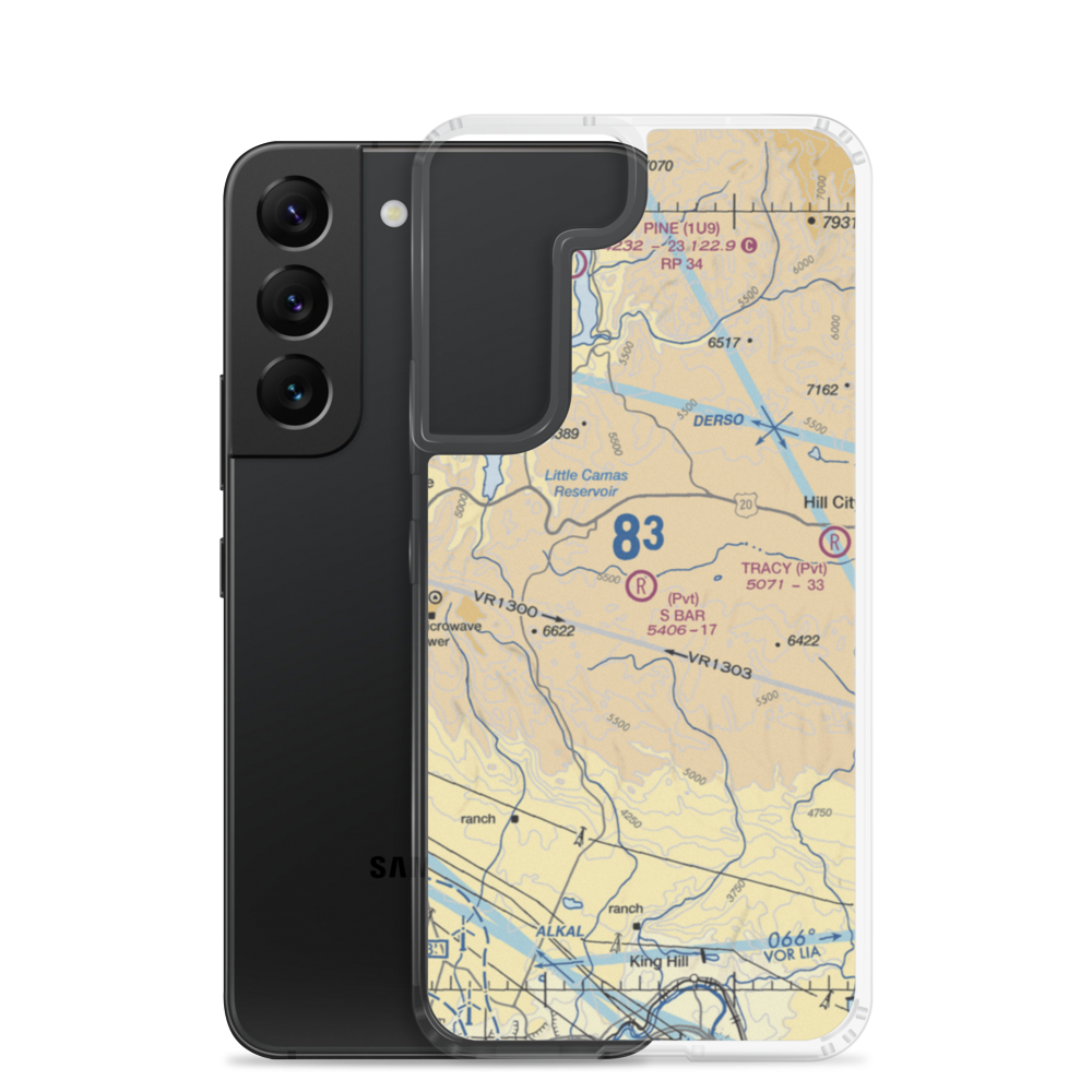 S Bar Ranch Airport (ID09) VFR Sectional Samsung Case Samsung Galaxy S22 model shown