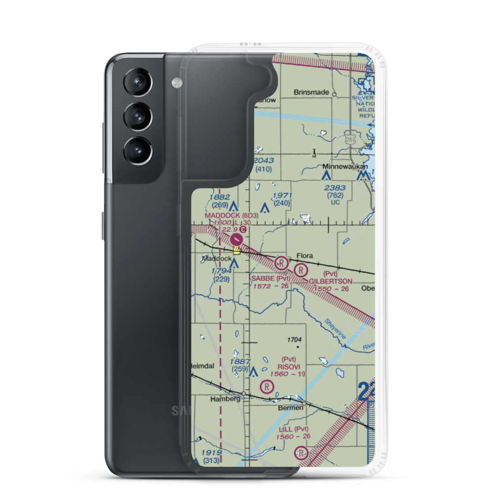 Sabbe Brothers Landing Strip (NA38) VFR Sectional Samsung Case Samsung Galaxy S21 model shown