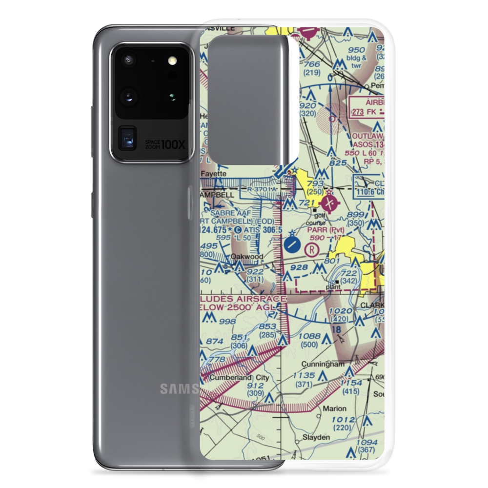 Sabre Army (Fort Campbell) Heliport (EOD) VFR Sectional Samsung Case Samsung Galaxy S20 Ultra model shown